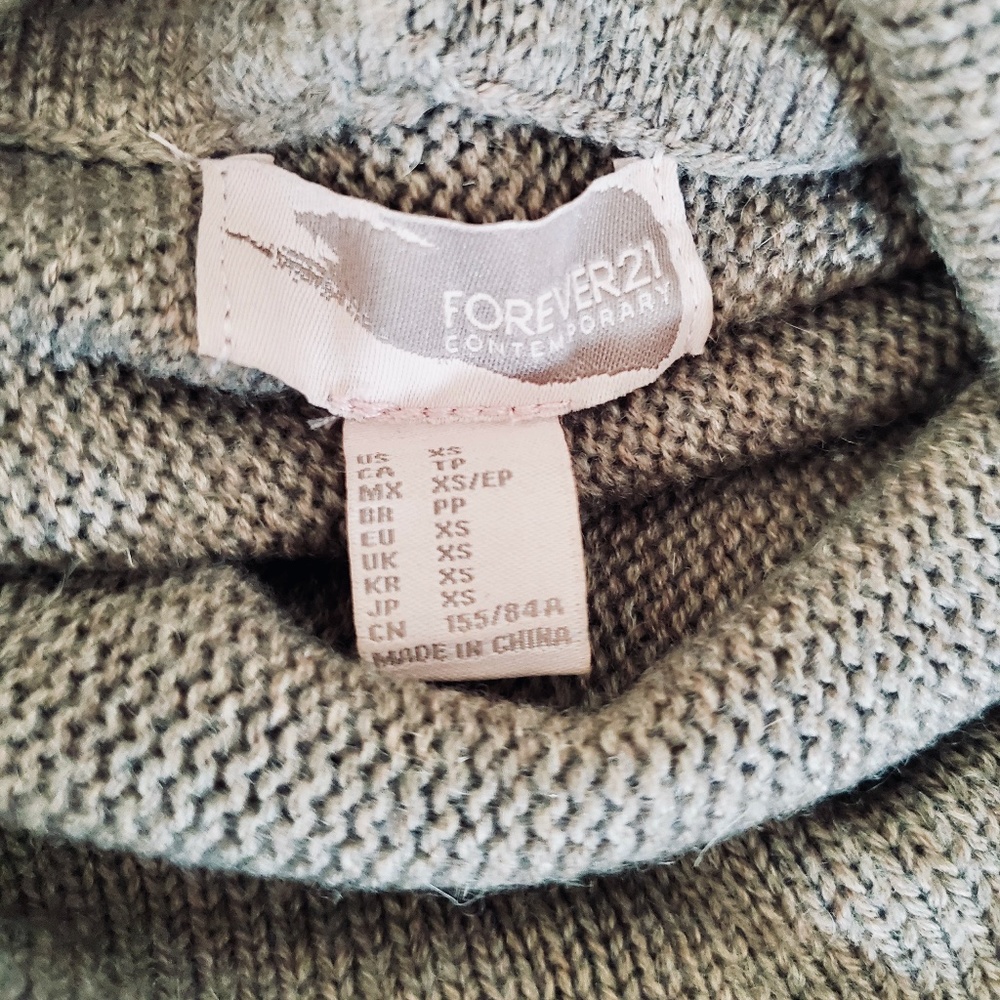 Forever 21 Grey Pancho Sweater - Picture 2 of 7